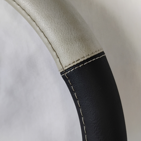 Grey & Black Steering Wheel Cover Vehicle / Car Customization Stitching Accent - Picture 5 of 7